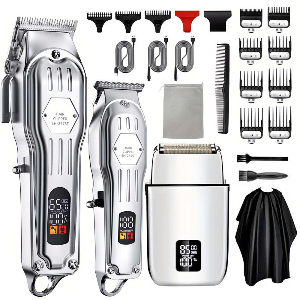 Electric Shaver Rotary - Conjunto Profissional de Máquina de Cortar