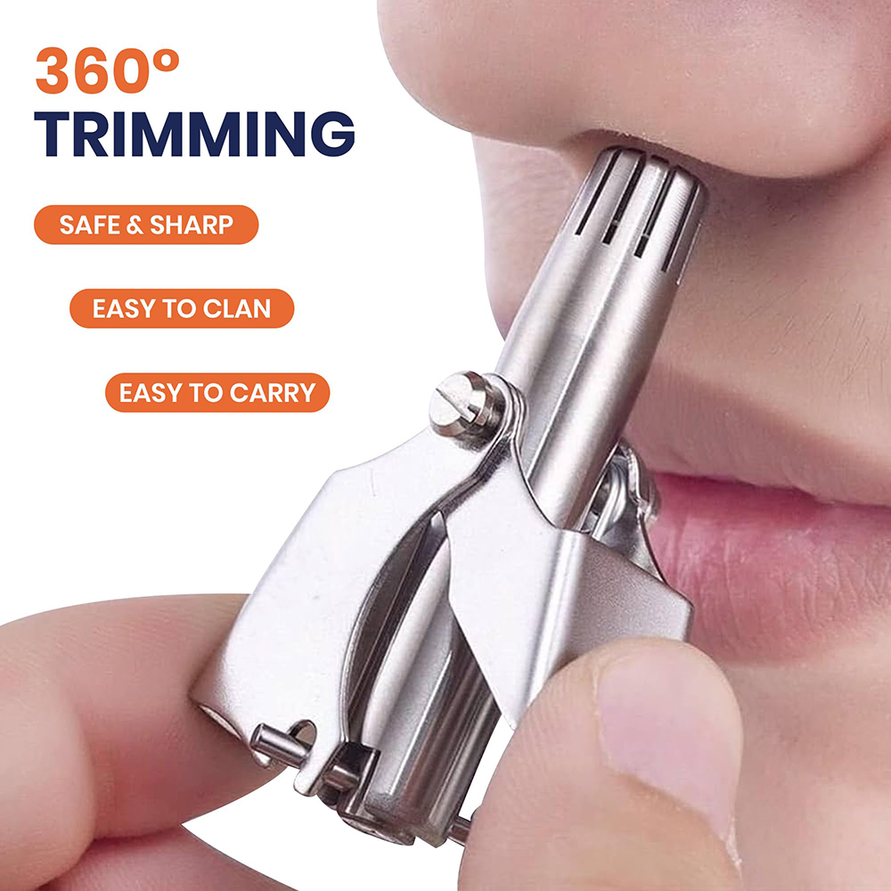 Men'S Grooming Nose And Ear - Aparador de pelos portátil de aço