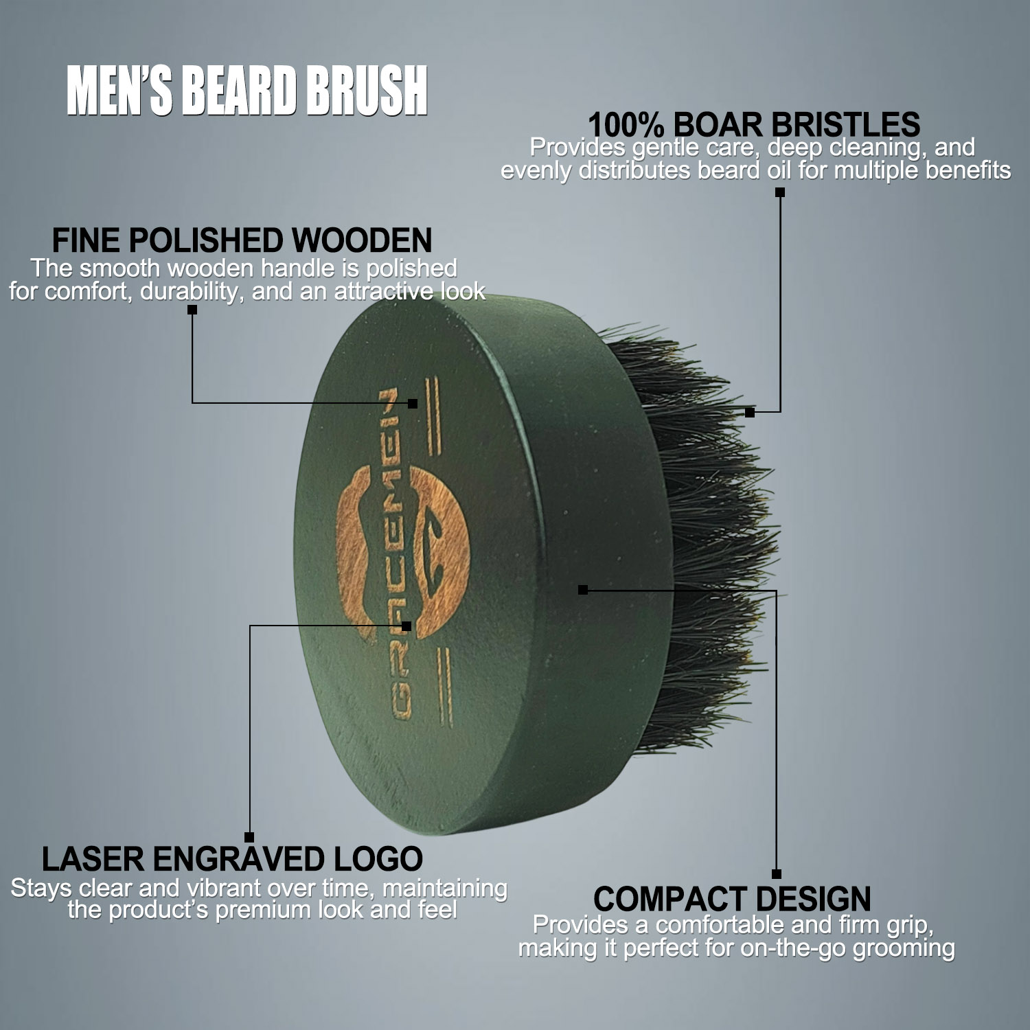 Escova de barba redonda para h - Men'S Grooming Facial avaliação e preço
