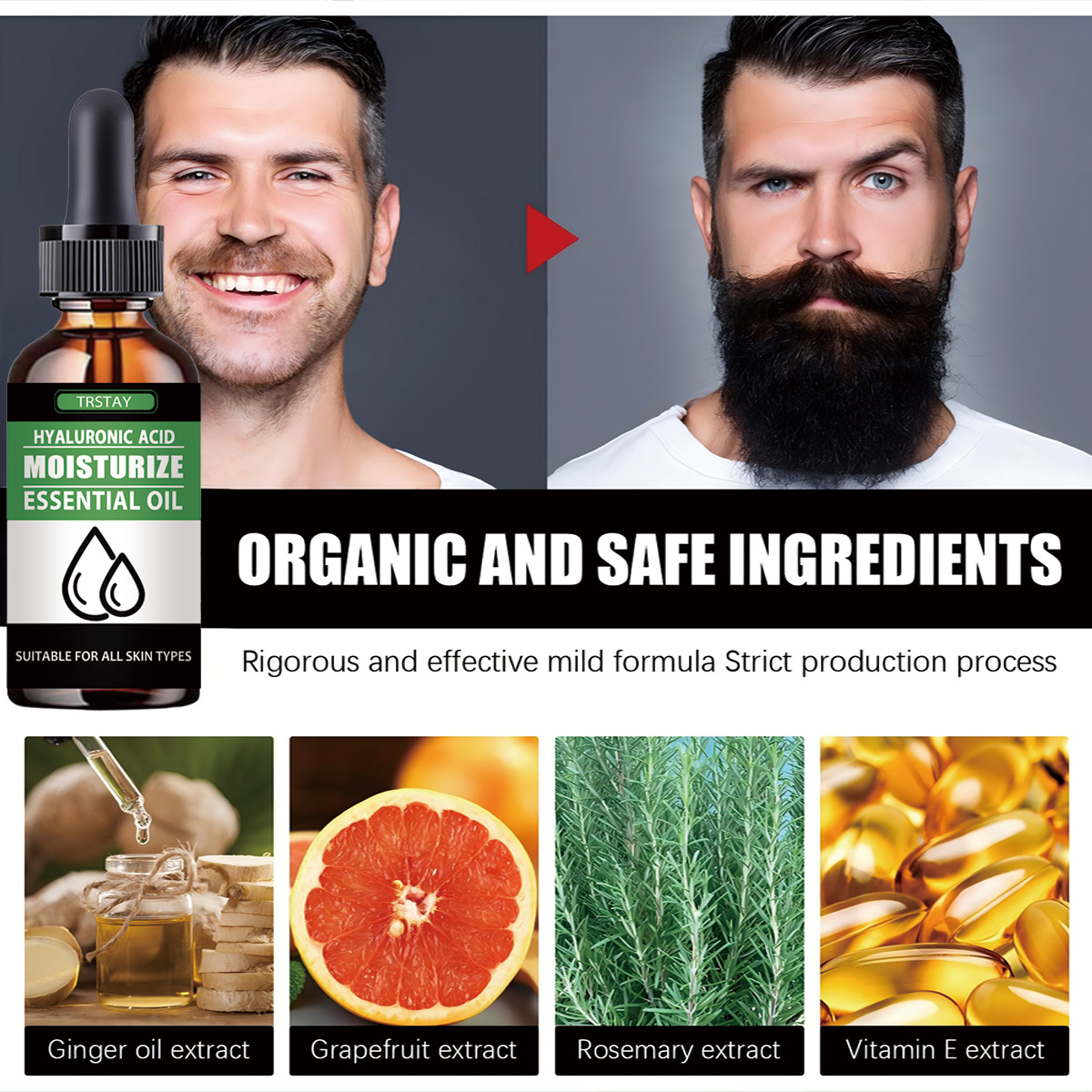 100% natural acelerar o cabelo - Men'S Grooming Facial avaliação e preço