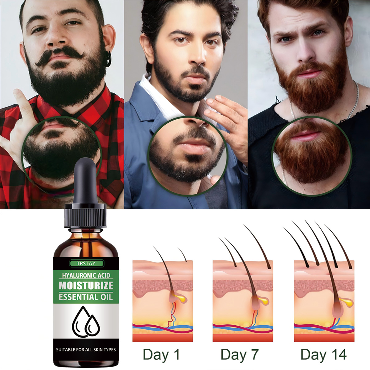100% natural acelerar o cabelo - Men'S Grooming Facial avaliação e preço