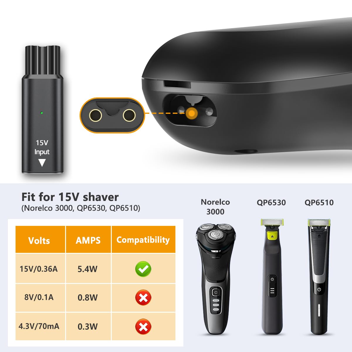Adaptador de Carregamento Mini - Electric Shaver Rotary avaliação e preço